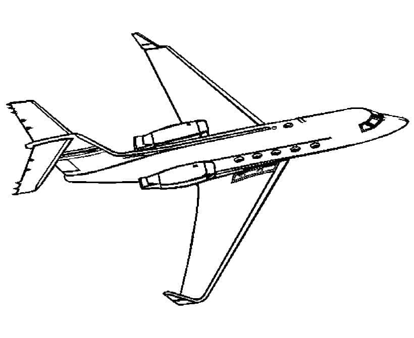 Desenho deUm Avião Voador para colorir