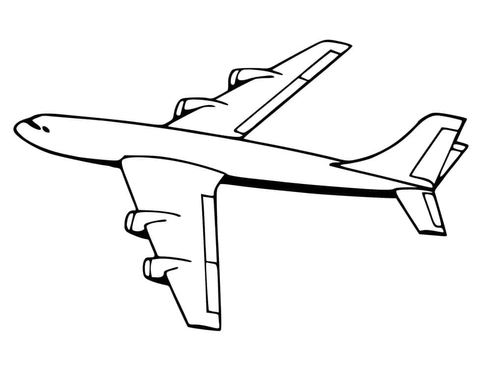 Desenho deUm Avião para colorir