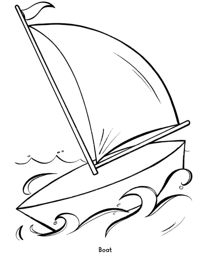 Desenho deUm Barco para colorir