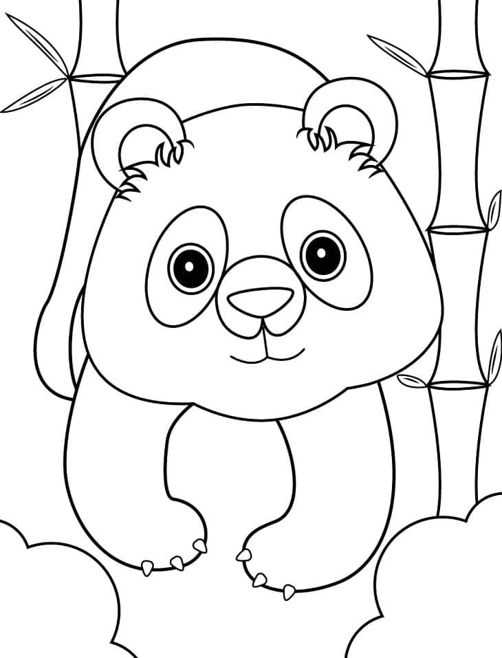 Desenho deUm Bebê Panda para colorir