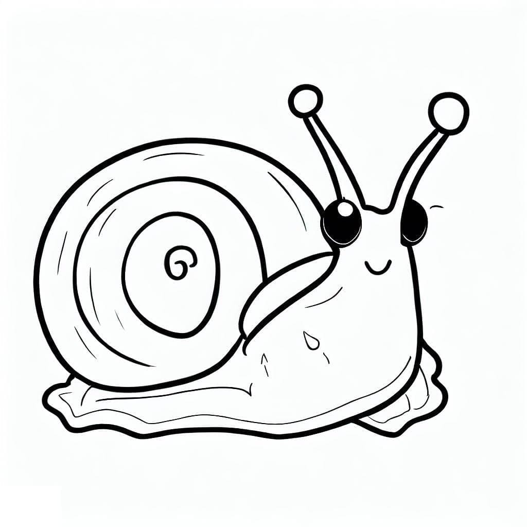 Desenho deUm Caracol Muito Fofo para colorir