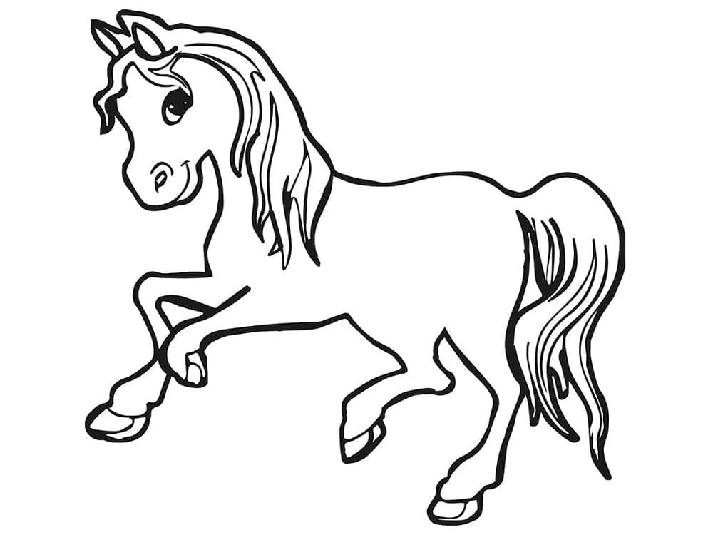 Desenho deUm Cavalo Muito Fofo para colorir