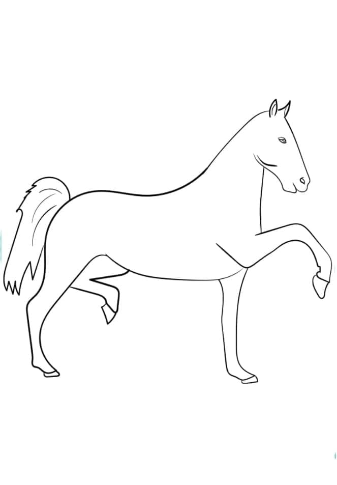 Desenho de Um Cavalo Simples para colorir