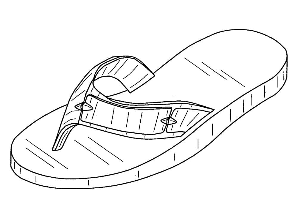 Desenho deUm Chinelo para colorir