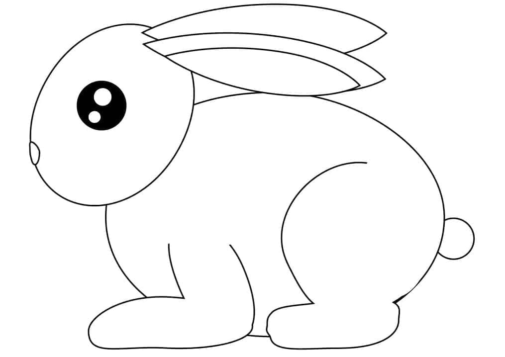 Desenho deUm Coelho Simples para colorir