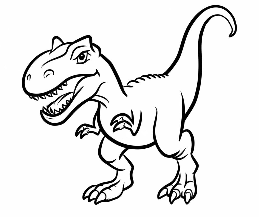 Desenho deUm Dinossauro Furioso para colorir