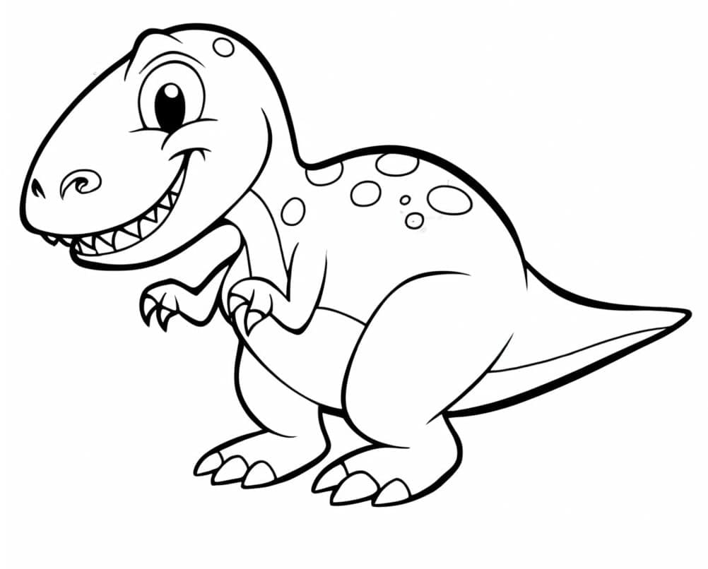 Desenho deUm Dinossauro Hilariante para colorir