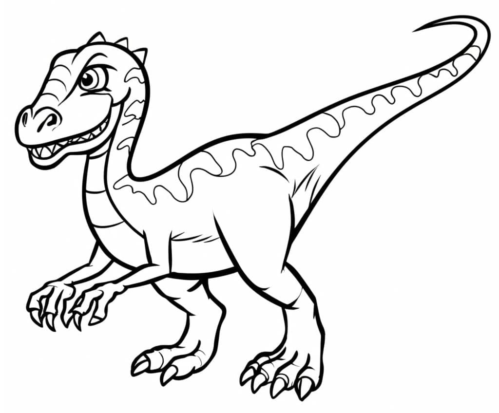 Desenho deUm Dinossauro Malvado para colorir