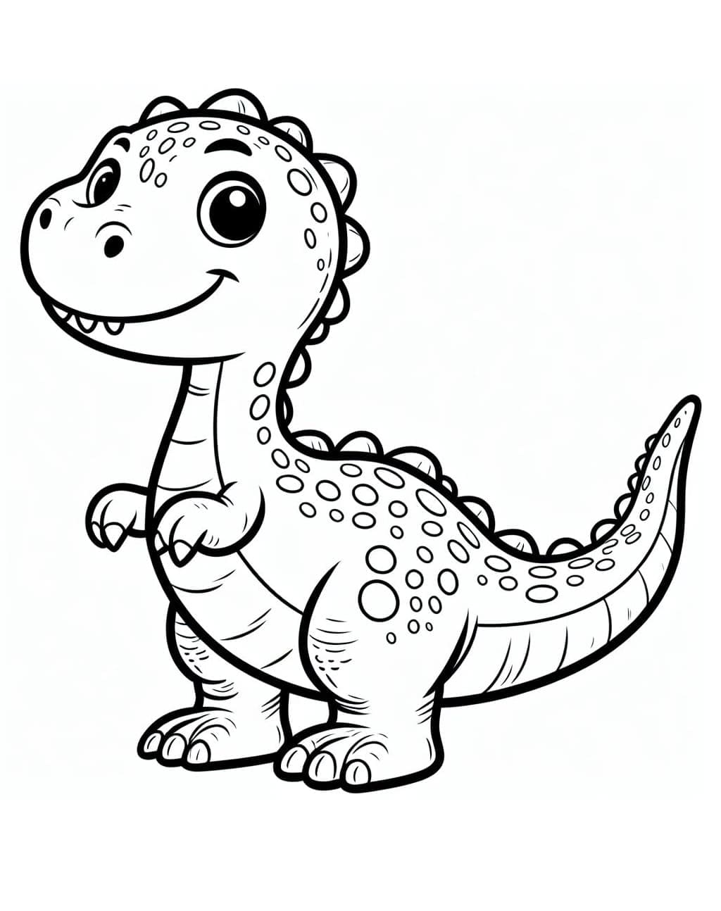 Desenho deUm Dinossauro Muito Fofo para colorir