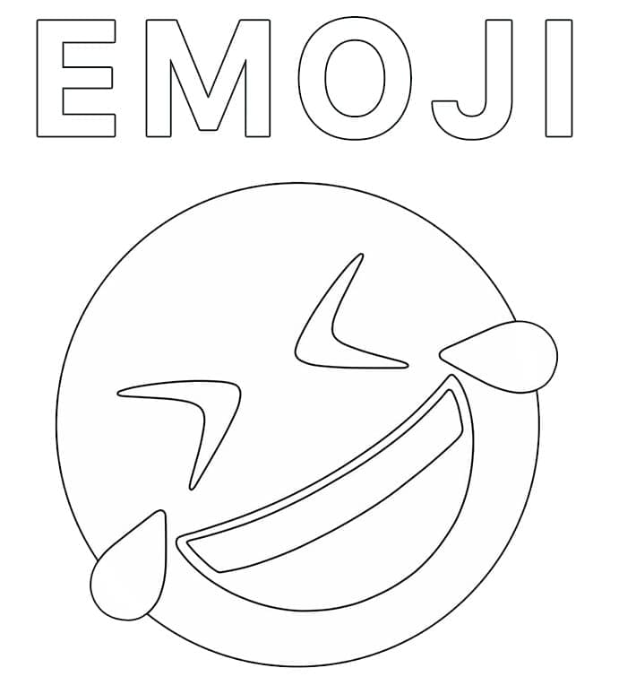 Desenho de Um Emoji Fácil para colorir