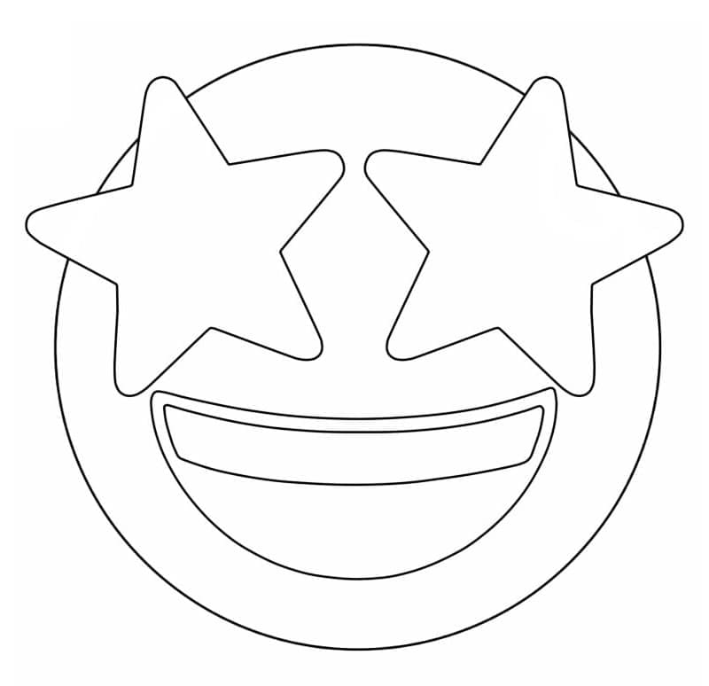 Desenho de Um Emoji Simples para colorir