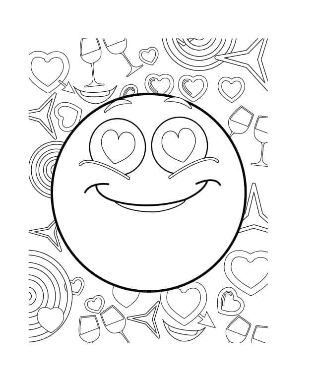 Desenho de Um Emoji para colorir