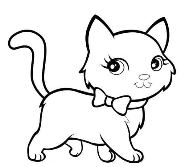 Desenho de Um Gatinho Fofo para colorir