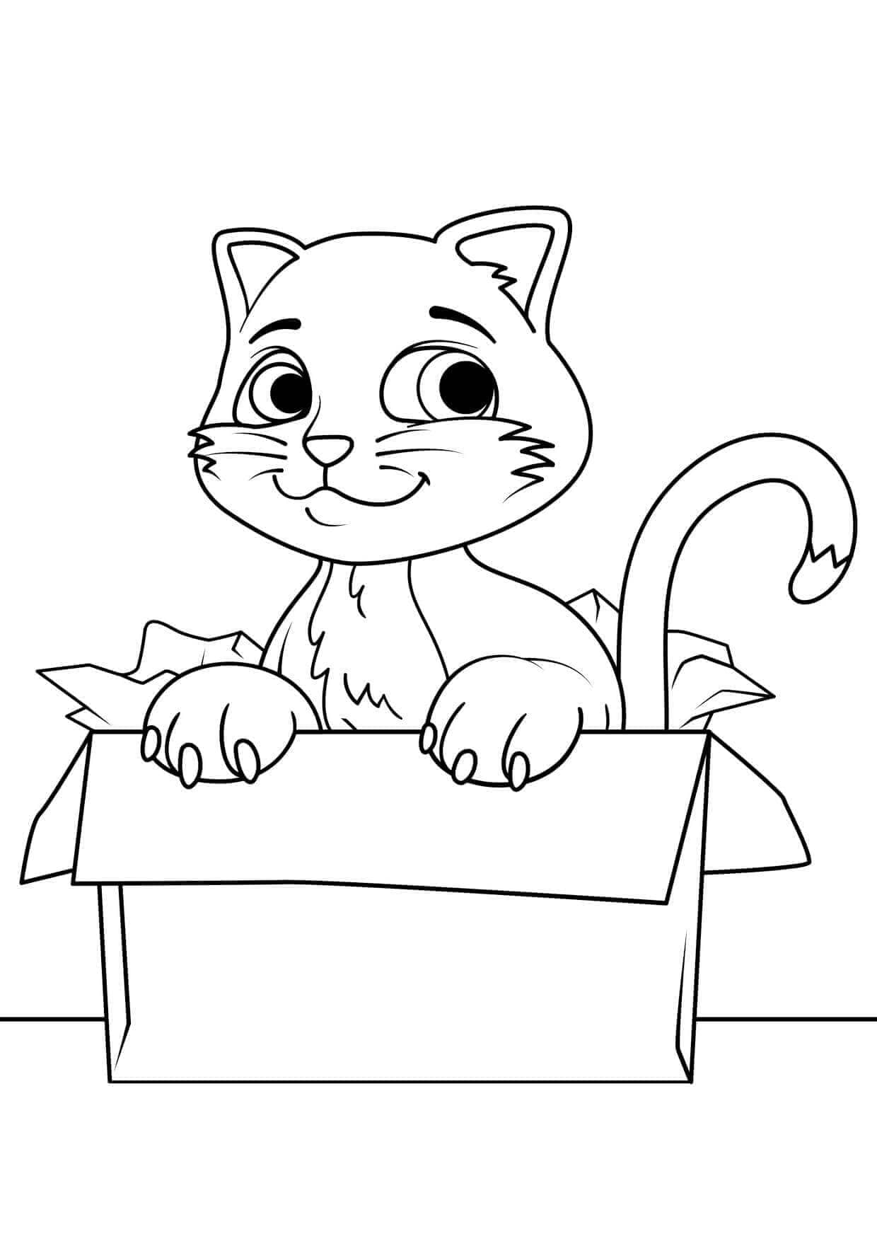 Desenho deUm Gatinho Muito Fofo para colorir