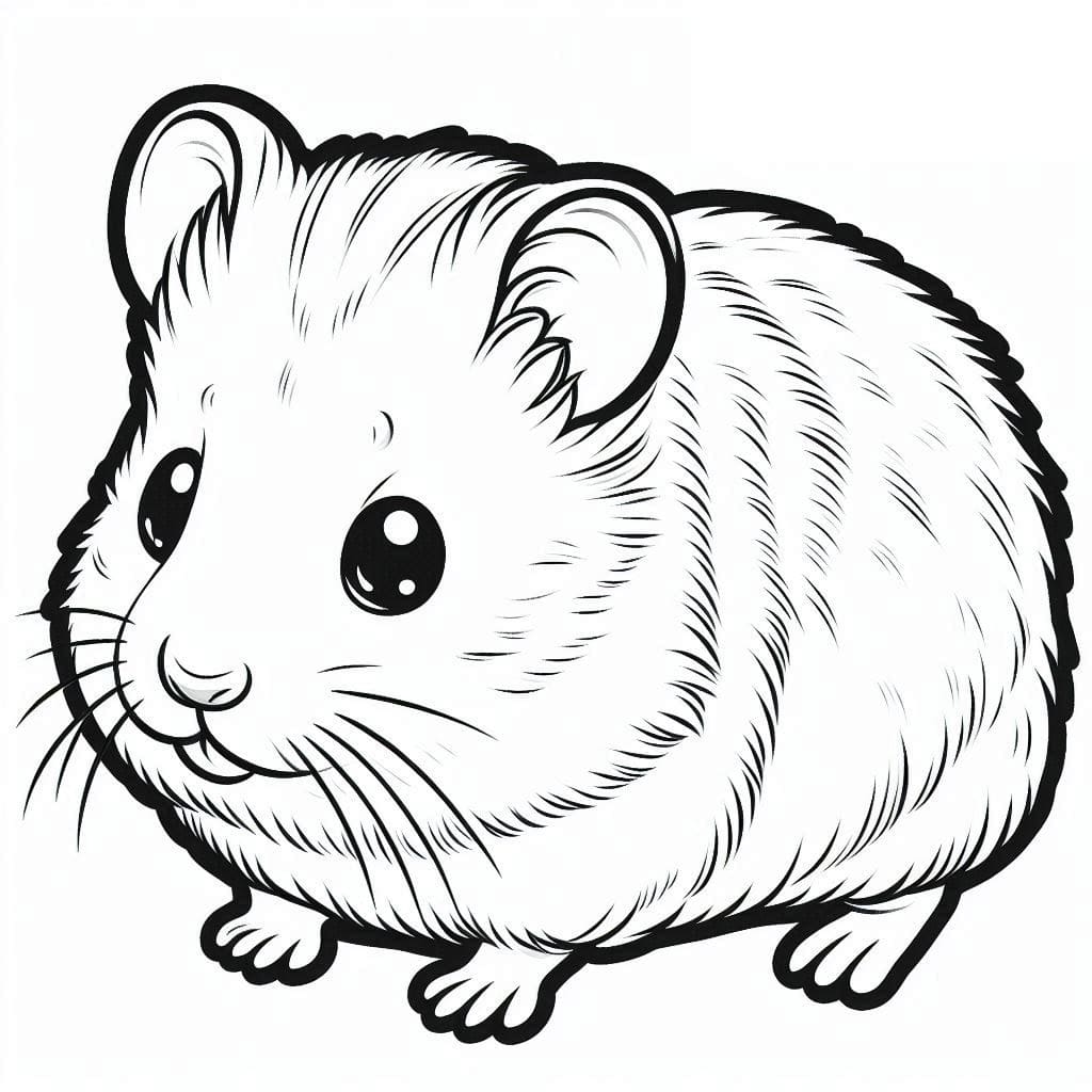 Desenho de Um Hamster para colorir