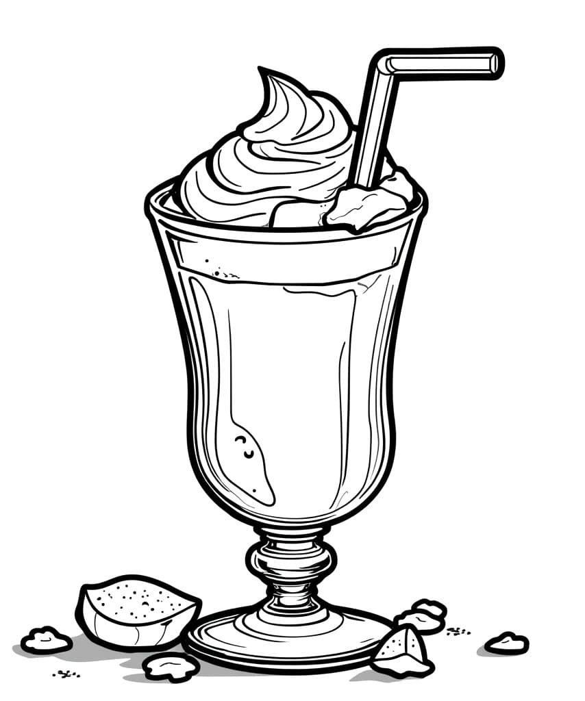 Desenho deUm Milkshake para colorir