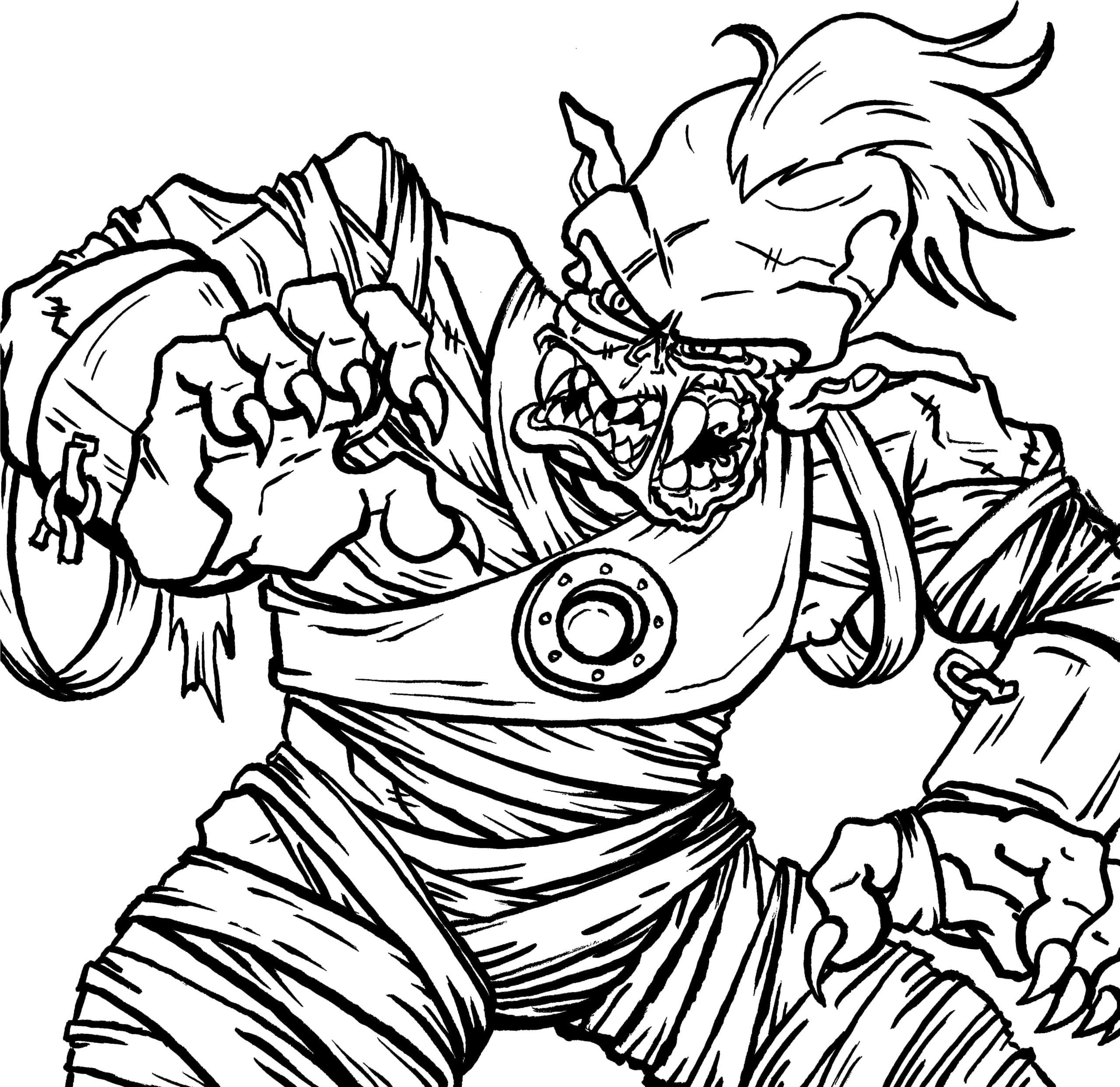 Desenho deUm Monstro zumbi para colorir