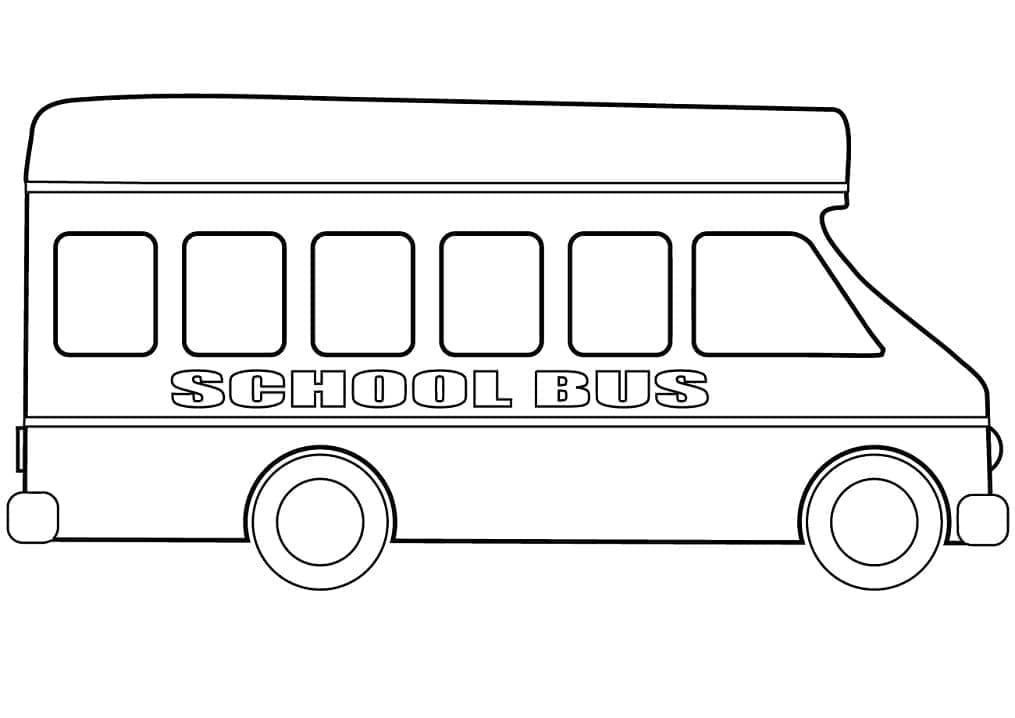 Desenho deUm Ônibus Escolar Normal para colorir