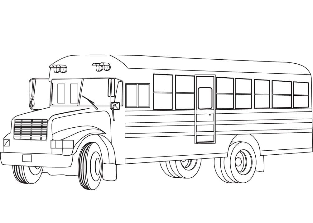 Desenho deUm Ônibus Escolar Perfeito para colorir