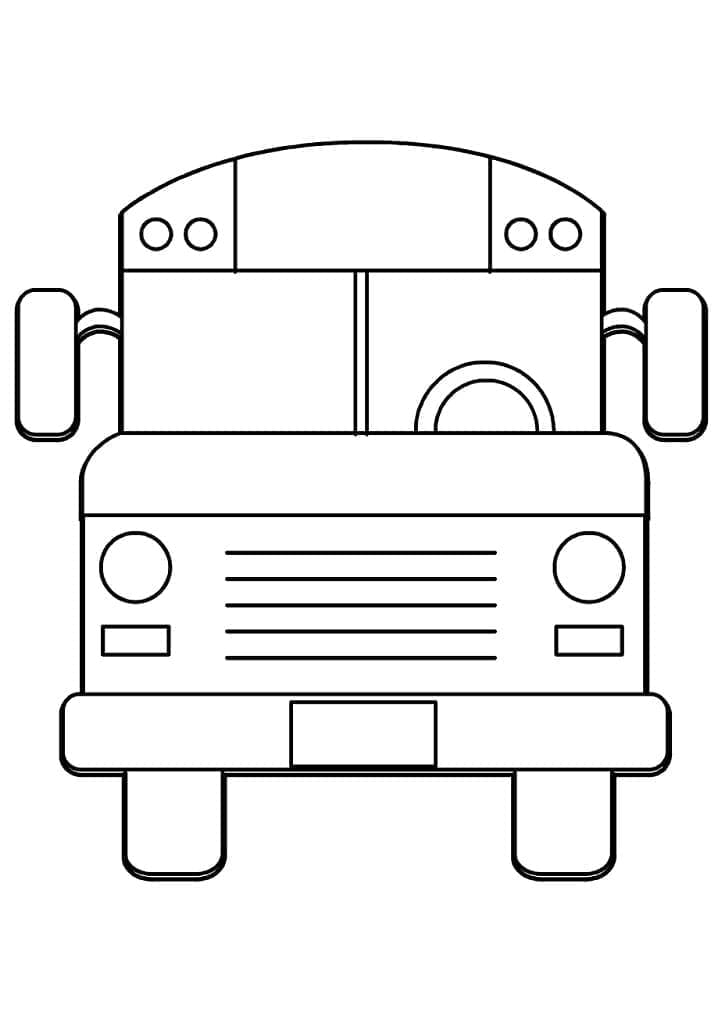 Desenho deUm Ônibus Escolar Simples para colorir