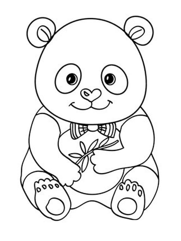 Desenho deUm Panda Adorável para colorir