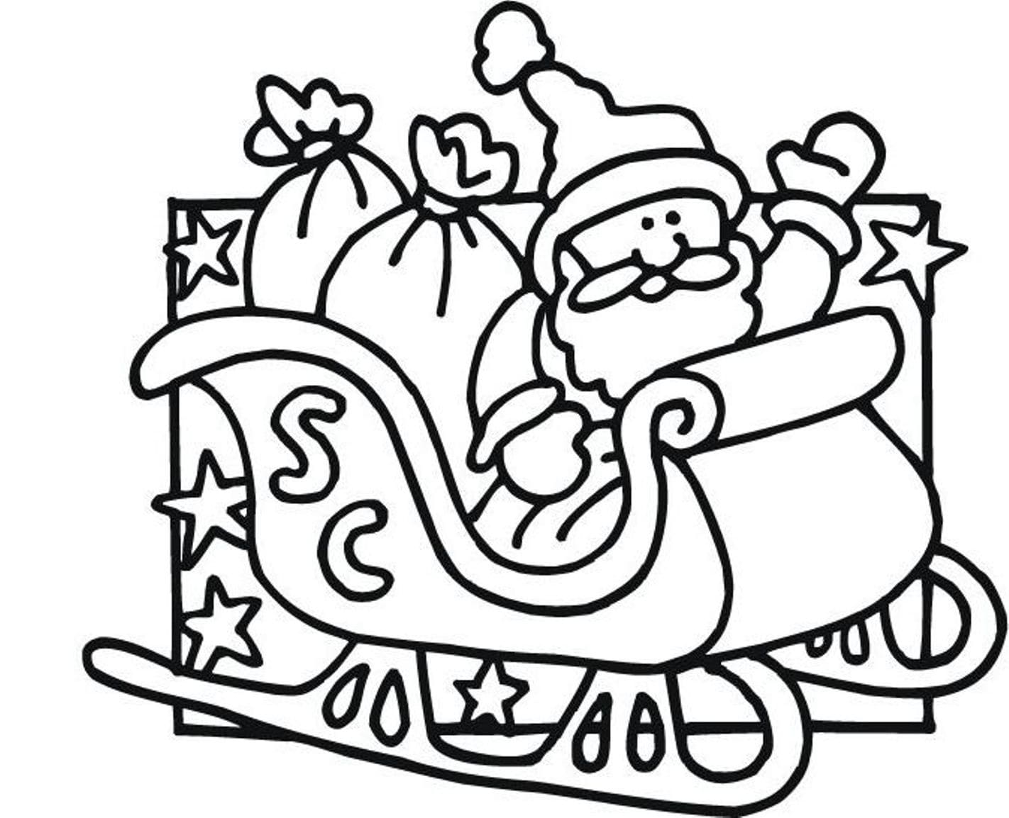 Desenho deUm Papai Noel Fofo para colorir