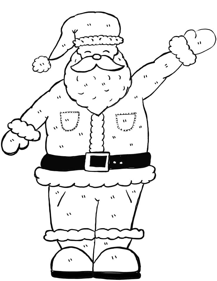 Desenho deUm Papai Noel para colorir