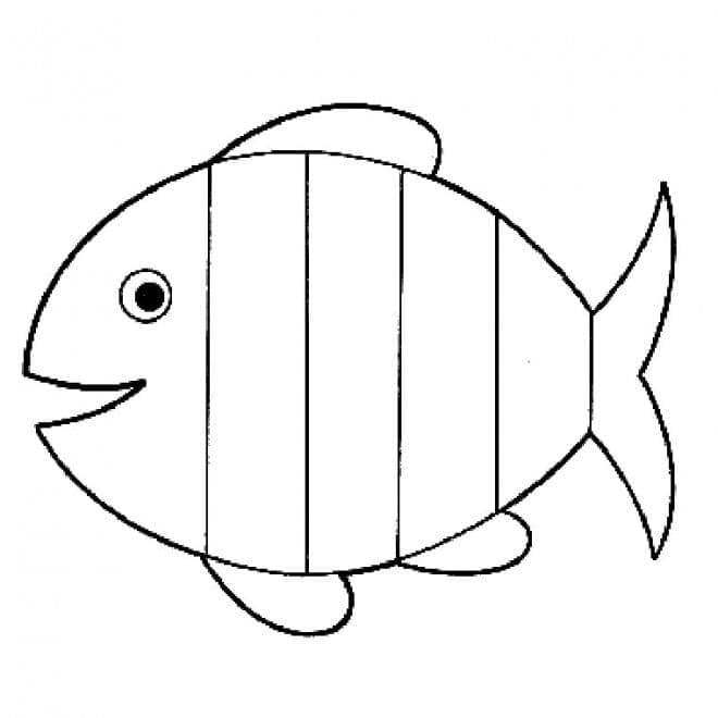 Desenho deUm Peixe Alegre para colorir