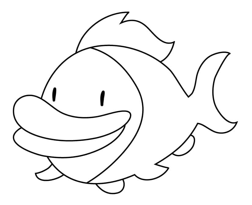 Desenho deUm Peixe Engraçado para colorir