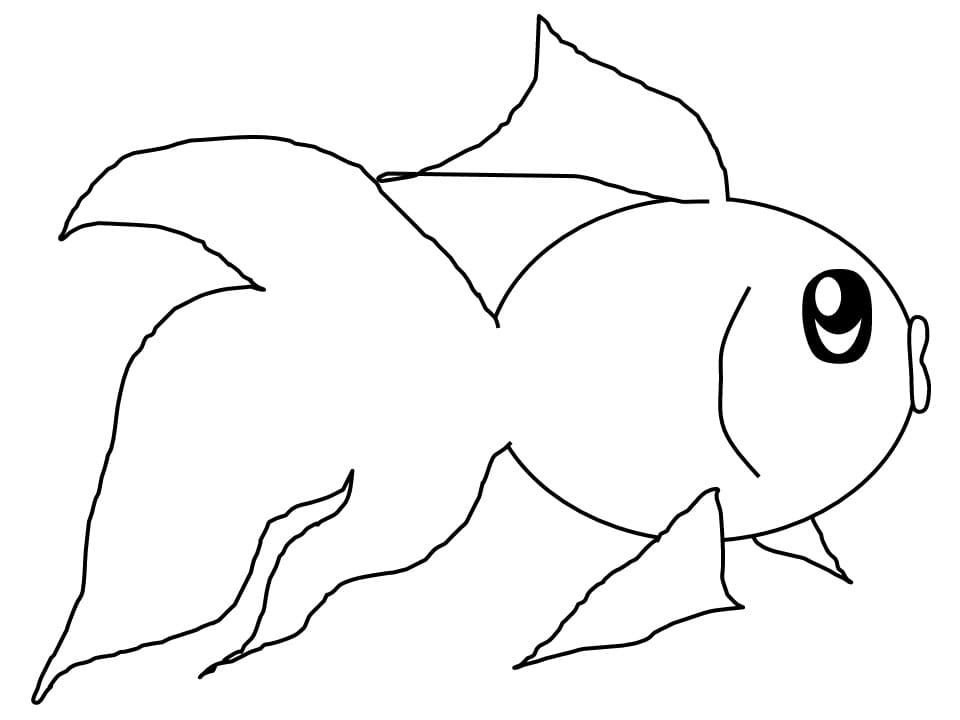 Desenho deUm Peixe Fofo para colorir