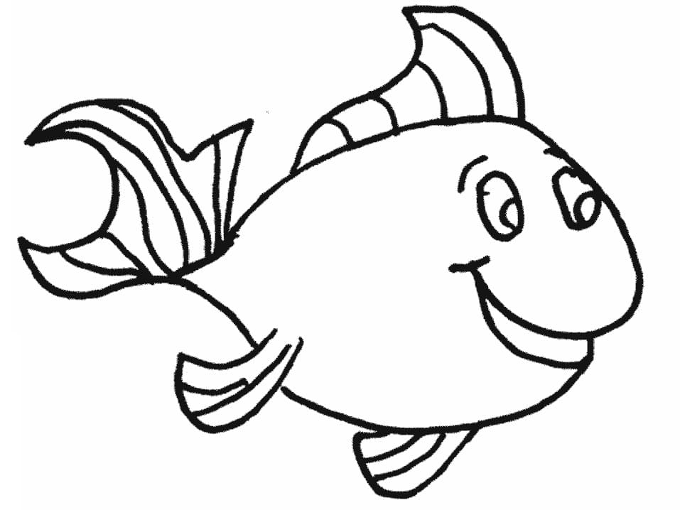 Desenho deUm Peixe Sorridente para colorir