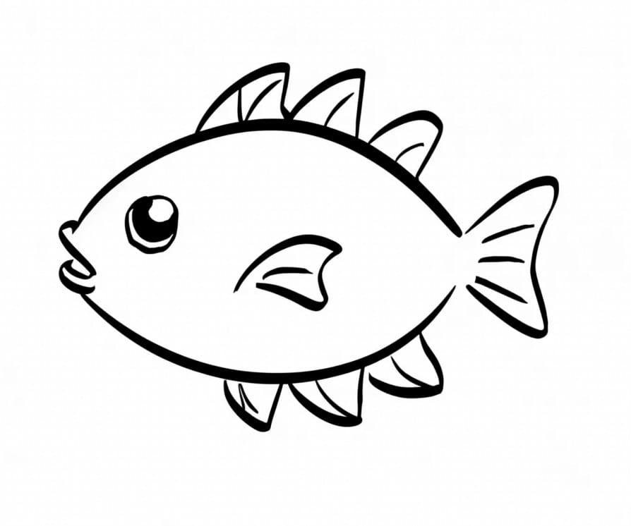 Desenho deUm Peixinho para colorir