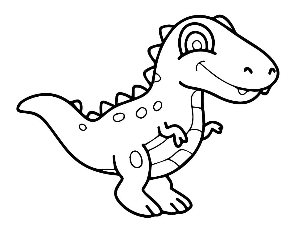 Desenho deUm Pequeno Dinossauro para colorir