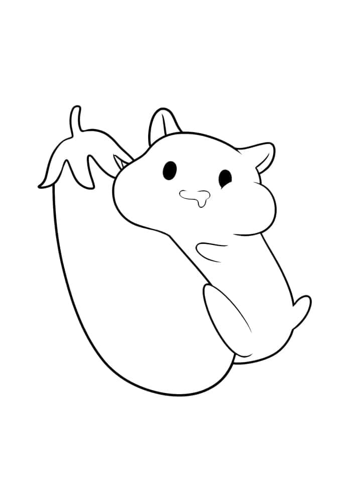 Desenho de Um Pequeno Hamster para colorir