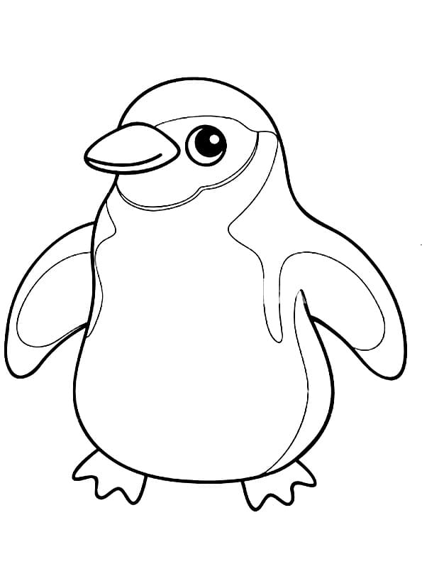 Desenho deUm Pequeno Pinguim para colorir