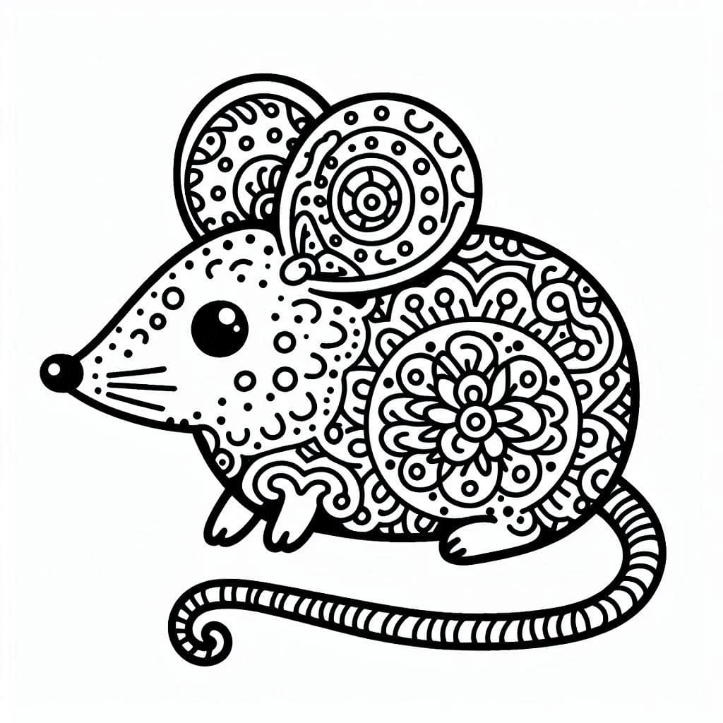 Desenho deUm Pequeno Rato para colorir