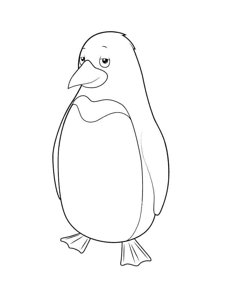 Desenho deUm Pinguim Alegre para colorir