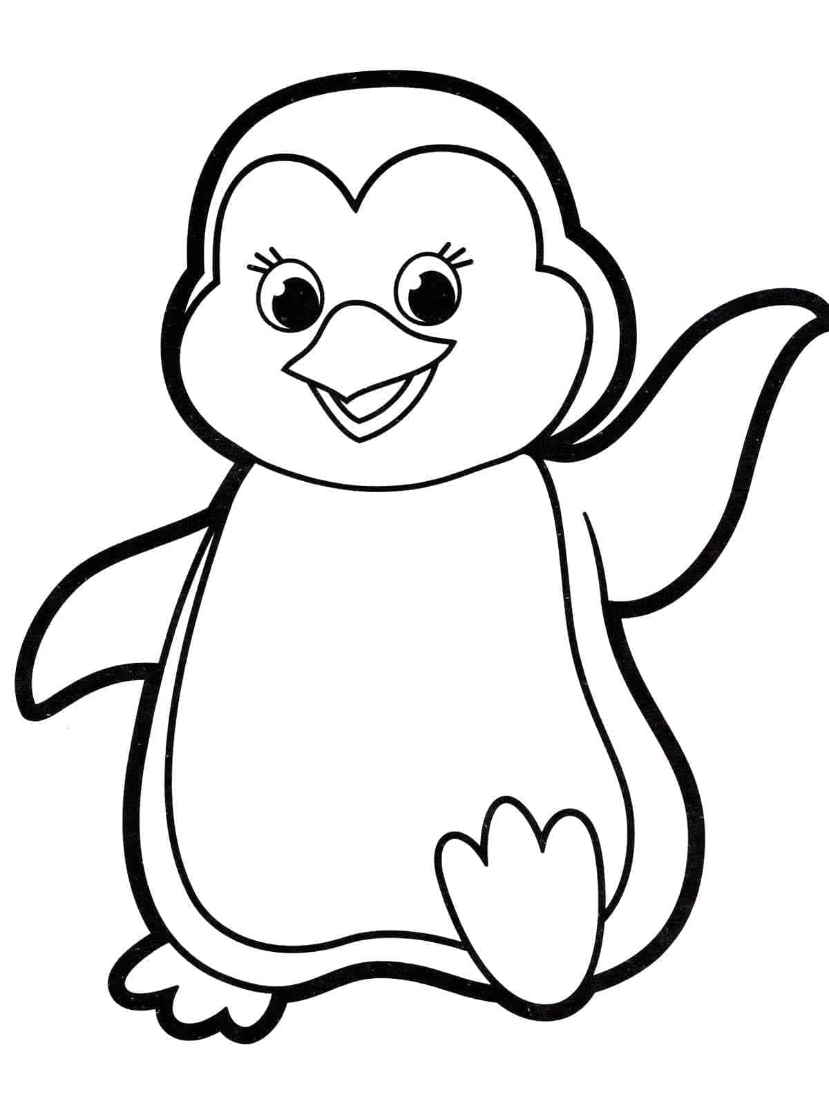 Desenho de Um Pinguim Muito Fofo para colorir