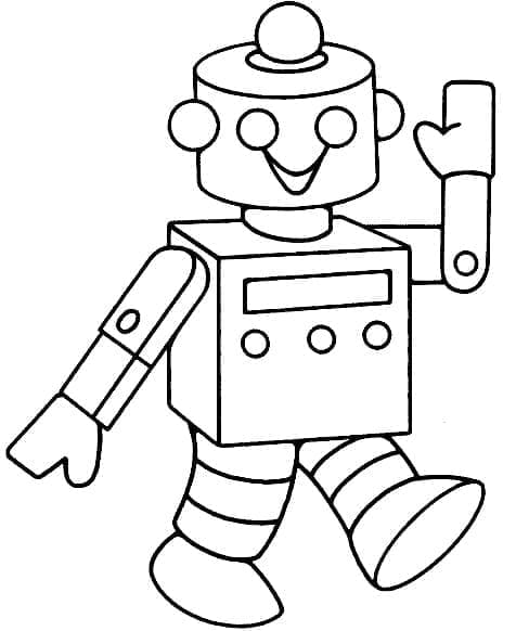 Desenho deUm Robô Amigável para colorir