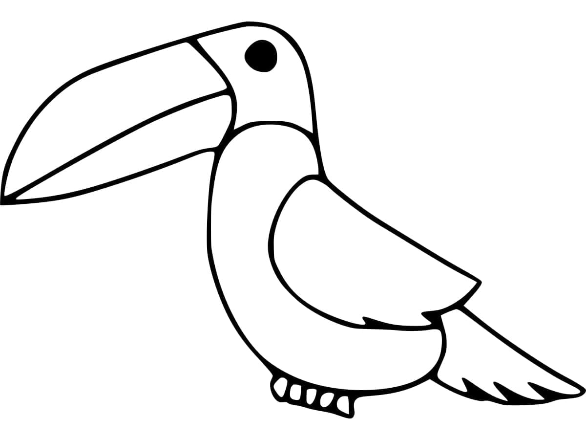 Desenho deUm Simples Tucano para colorir