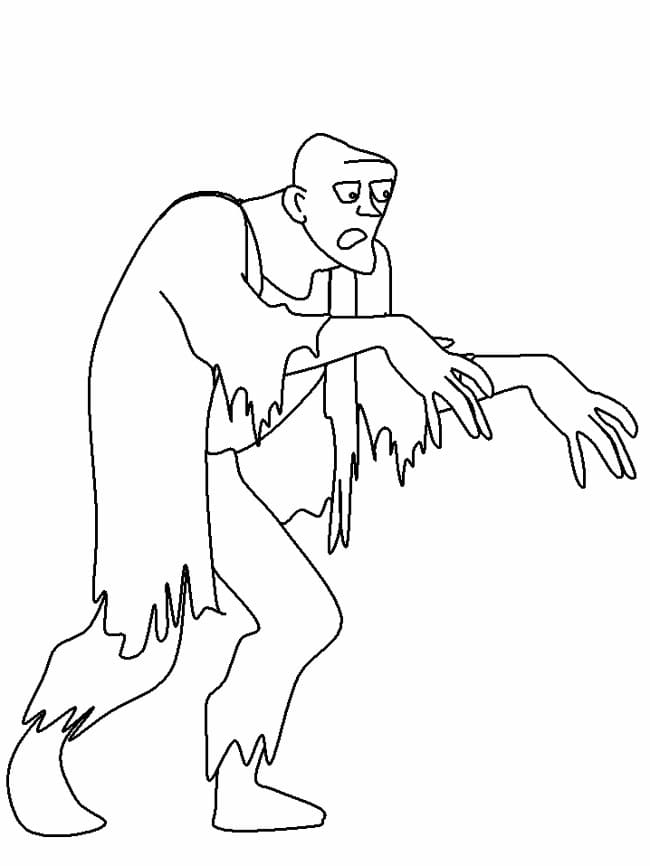 Desenho deUm Simples Zumbi para colorir