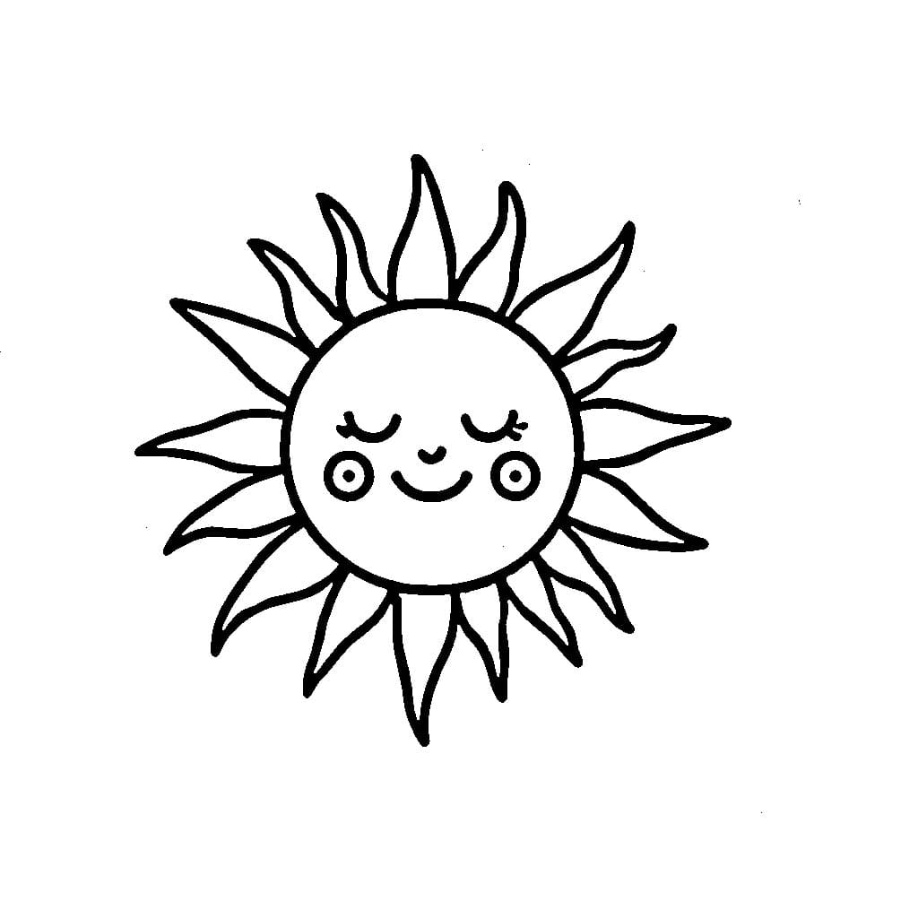 Desenho de Um Sol Brilhante para colorir