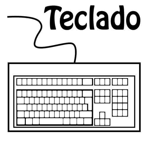 Desenhos de Teclado para colorir