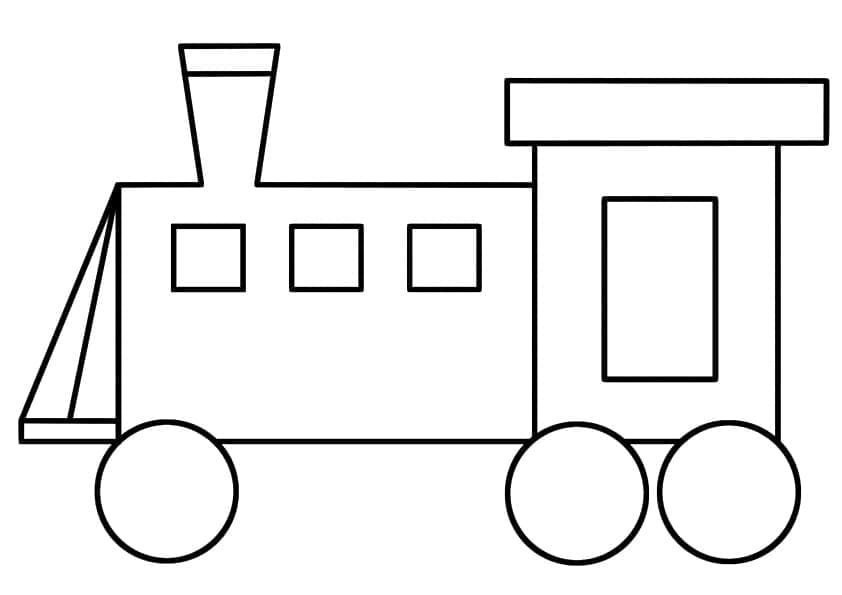 Desenho deUm Trem Muito Simples para colorir