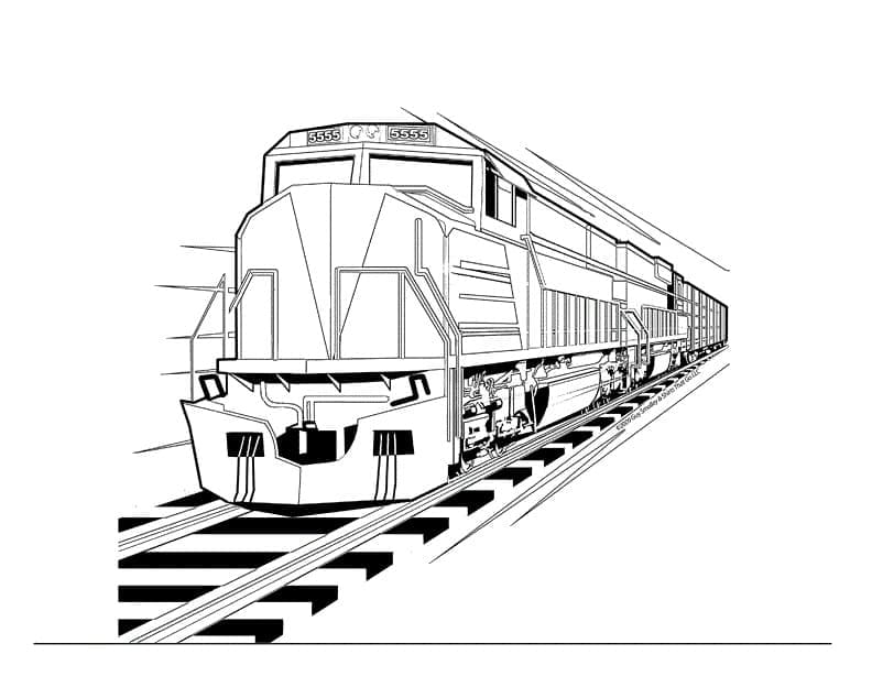 Desenho deUm Trem Normal para colorir