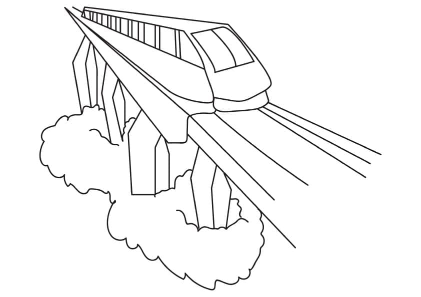 Desenho deUm Trem Simples para colorir