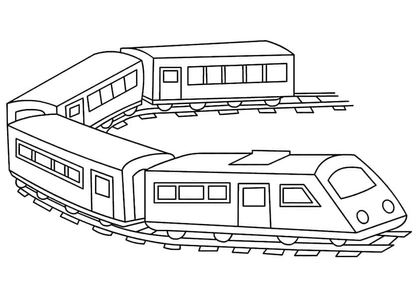 Desenho deUm Trem de Passageiros para colorir