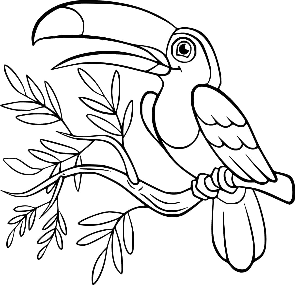 Desenho deUm Tucano Fofo para colorir