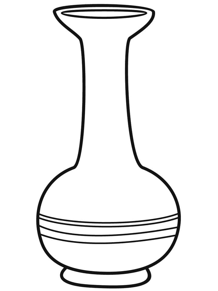 Desenho deUm Vaso Simples para colorir