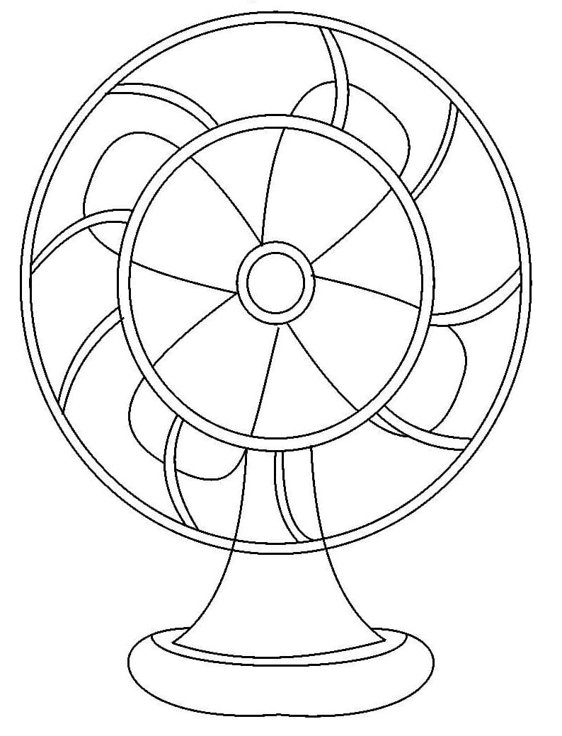 Desenho deUm Ventilador Elétrico para colorir